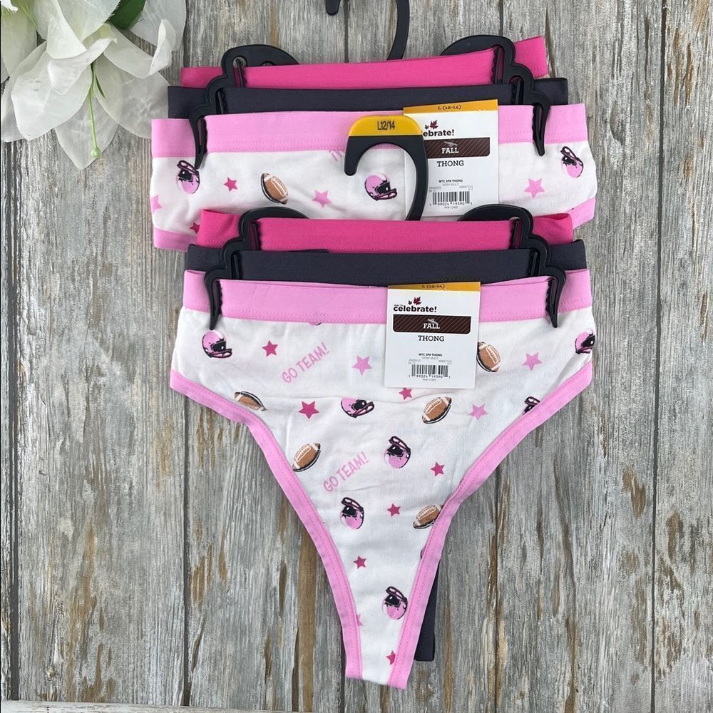 Women’s Thong Panties Underwear Cotton 2, 3-Packs Size L